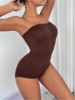 Women's Fashion Solid Color Seamless Body Shaping Bodysuit