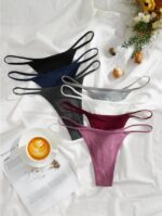 7packs Ribbed Knit Sexy Thongs